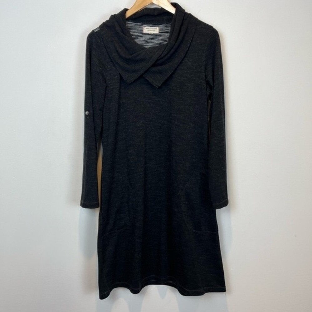 Max Studio Weekend Cowl Neck Sweater Dress Roll Sleeve M